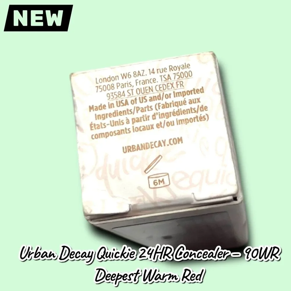 New Urban Decay Quickie 24HR Full-Coverage Waterproof Concealer – 90WR Deepest W